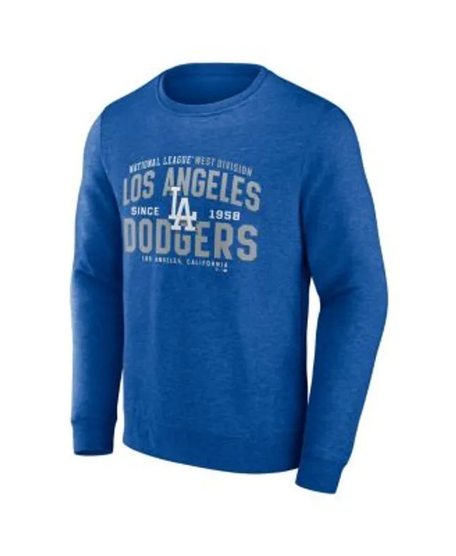 Men's Fanatics Branded Heather Gray Los Angeles Dodgers Simplicity Pullover Sweatshirt