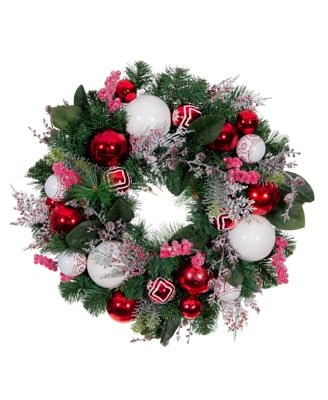 Nordic Pre-Lit LED Wreath, 24"