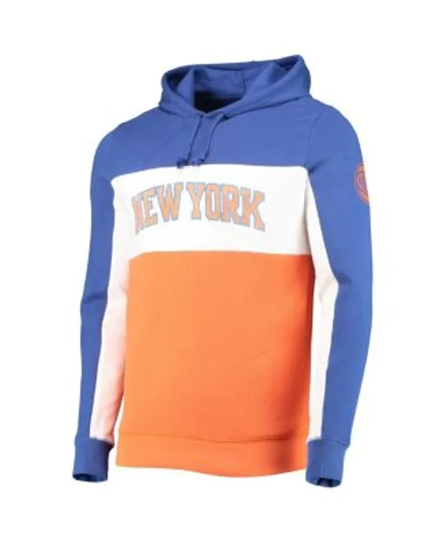 New York Knicks Tommy Jeans Andrew Split Pullover Hoodie - White/Royal