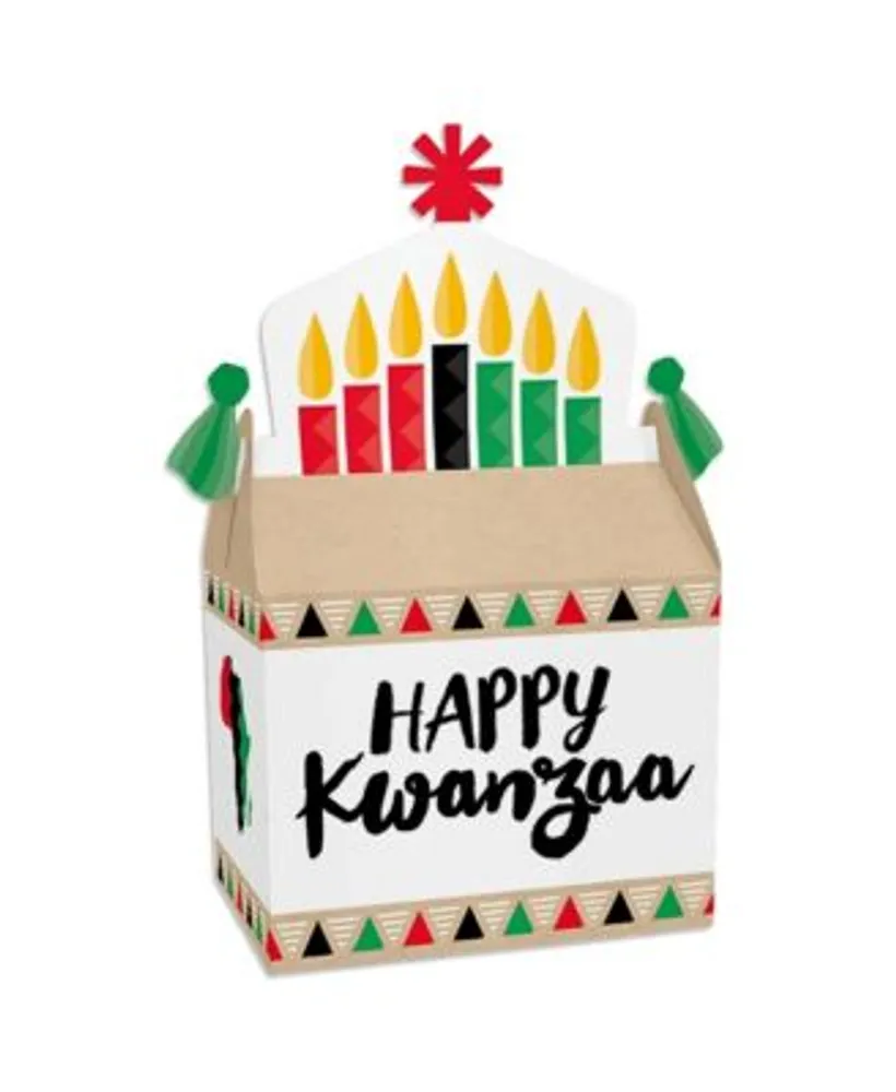  Big Dot of Happiness Happy Kwanzaa - Square Favor Gift
