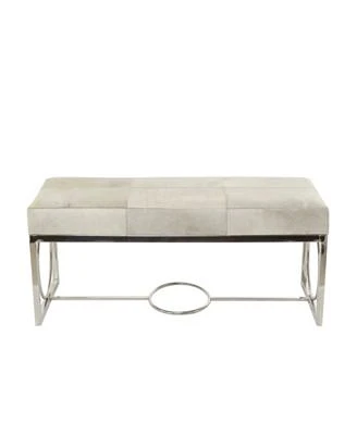 Stainless Steel Contemporary Bench, 48" x 18" x 17"