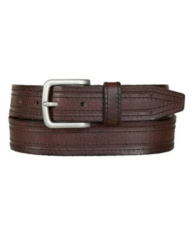 Tommy Hilfiger Stitched-Loop Brown Belt - Macy's