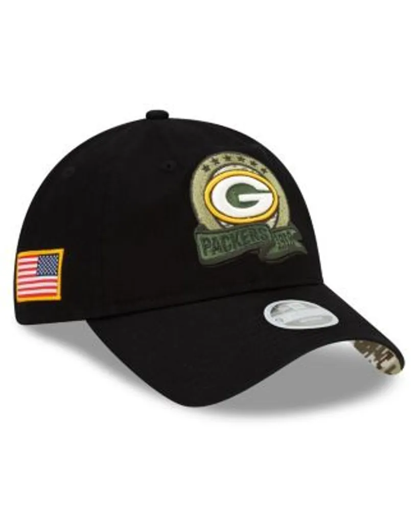 New Era Women's Black Green Bay Packers 2022 Salute To Service 9TWENTY  Adjustable Hat