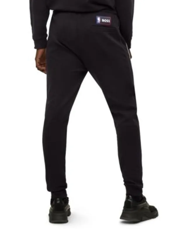 Boss Men's Boss x NFL Cotton-terry Tracksuit Bottoms - Los Angeles Rams Black - Size Medium