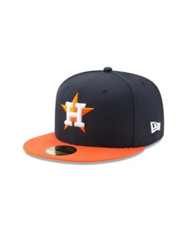 Men's New Era Navy/Orange Houston Astros 2022 World Series Champions Road Side Patch 59FIFTY Fitted Hat
