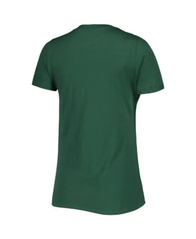 Women's Green Bay Packers New Era Green Dip Dye V-Neck T-Shirt