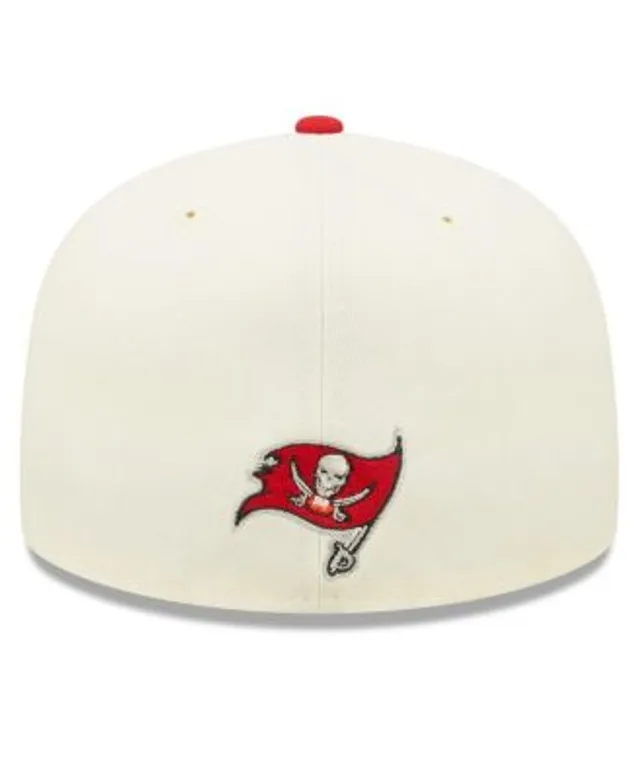 Men's New Era Cream Tampa Bay Buccaneers Chrome Color Dim 59FIFTY Fitted Hat