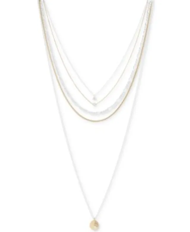 GUESS Two-Tone 2-Pc. Set Crystal Layering Necklaces