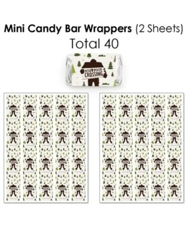 Yeti to Party - Mini Candy Bar Wrapper Stickers - Abominable