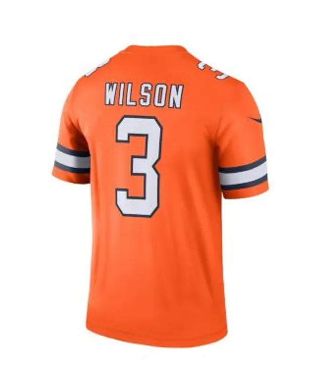 Russell Wilson Denver Broncos Nike Elite Jersey Orange Mens Large