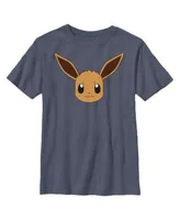 Boy's Pokemon Eevee Face Graphic Tee Royal Blue Medium 