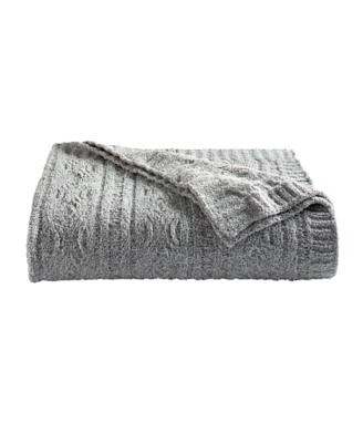 Cable Knit Plush Throw, 50" x 70"