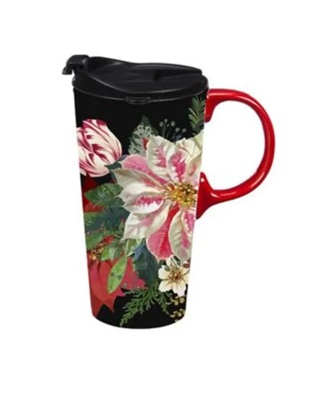 Miri Stainless Steel Travel Mug, Navy Floral