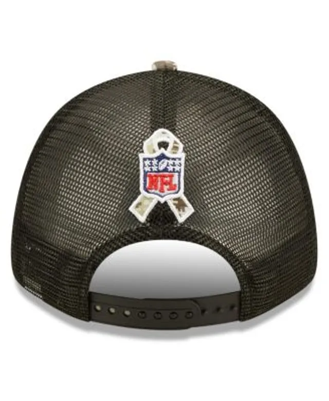 New Era Black/Camo Dallas Cowboys 2022 Salute to Service 9FORTY Snapback Trucker Hat