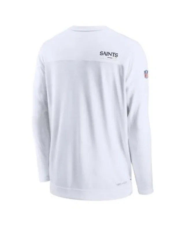 New Orleans Saints Nike Dri-Fit Cotton Long Sleeve Raglan T-Shirt - Mens