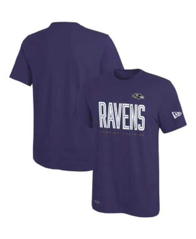 Baltimore Ravens Polo Shirt Men Large Purple Black Cotton Plain