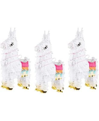 Llama Pinatas for Kids Birthday Party, Cinco De Mayo (10.5 x 5 in, 3 Pack)