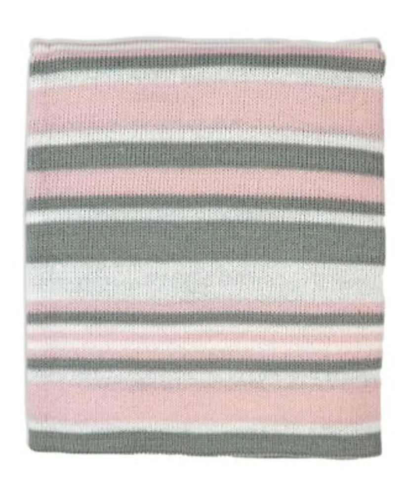 Baby Girls Cozy Striped Knit Blanket