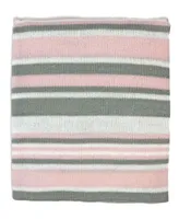 Baby Girls Cozy Striped Knit Blanket