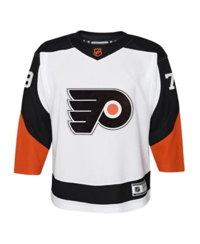Outerstuff Youth Carter Hart Burnt Orange Philadelphia Flyers Home Replica Player Jersey Size: Small/Medium