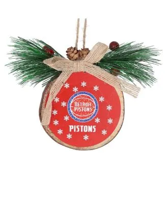 FOCO Denver Broncos Glitter Wood Stump Ornament