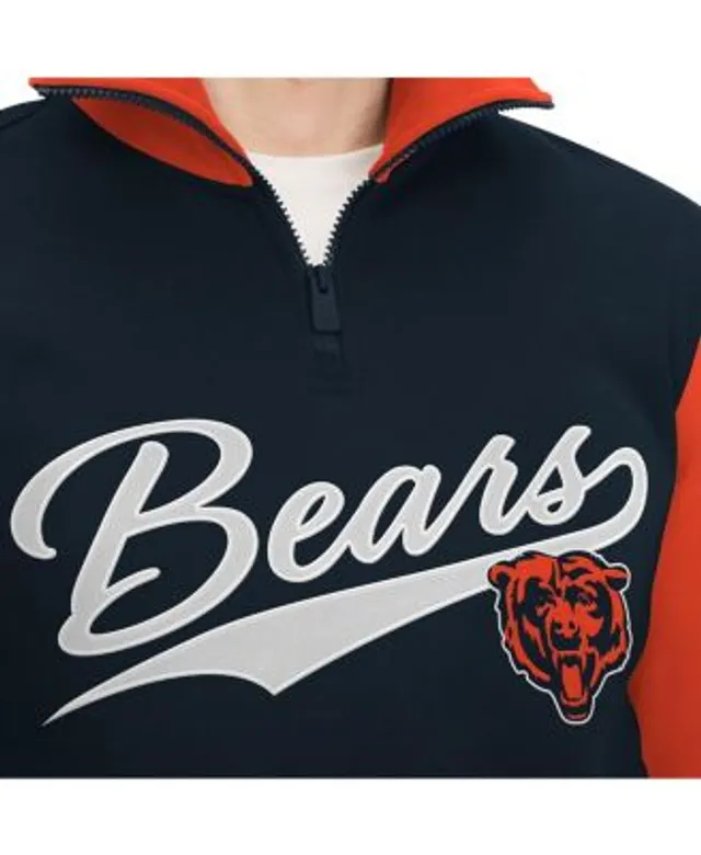 Chicago Bears Tommy Hilfiger Raglan Half-Zip Pullover Top - Navy