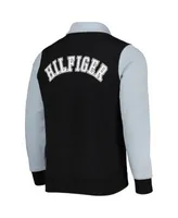 Las Vegas Raiders Tommy Hilfiger Quarter-Zip Raglan Pullover Hoodie - Black