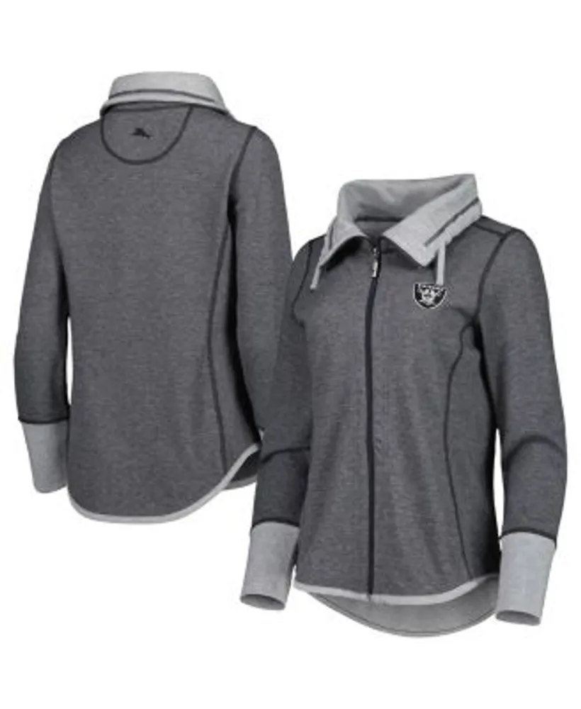 WEAR by Erin Andrews Women's Heathered Gray Las Vegas Raiders Team Full-Zip  Hoodie