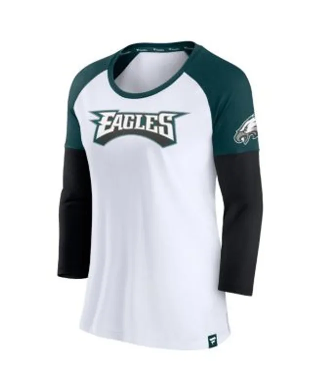 Philadelphia Eagles Fanatics Branded Women's Hometown Sweep Long Sleeve  V-Neck T-Shirt - Midnight Green