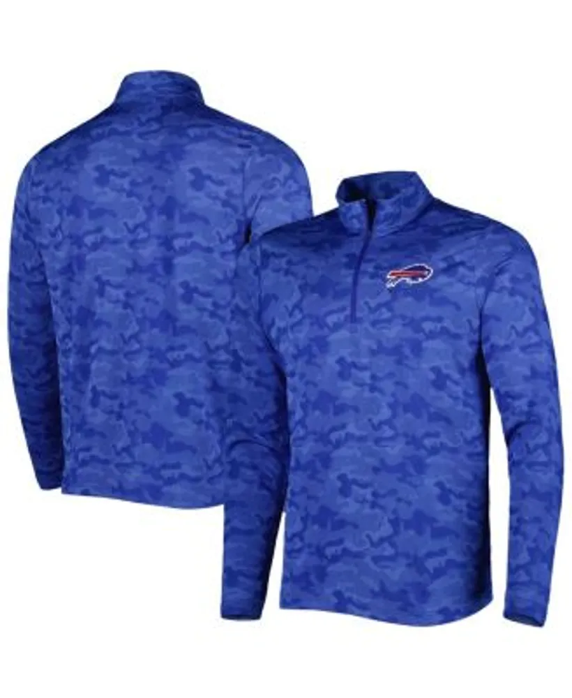 Men's Antigua Black Buffalo Bills Team Quarter-Zip Pullover Top in