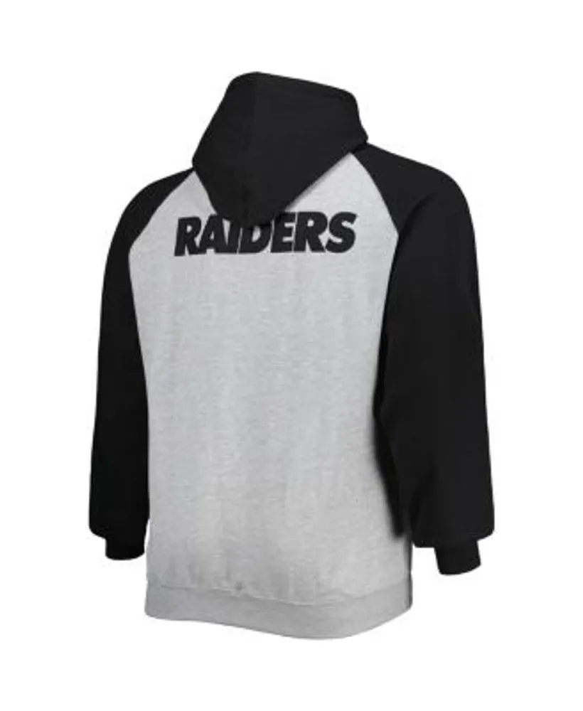 Profile Men's Black, White Las Vegas Raiders Big and Tall Pullover Hoodie -  Macy's