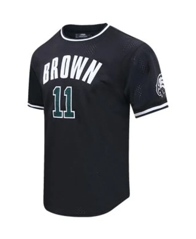 A.J. Brown Philadelphia Eagles Men's Black Name & Number Logo Long Sleeve T- Shirt 