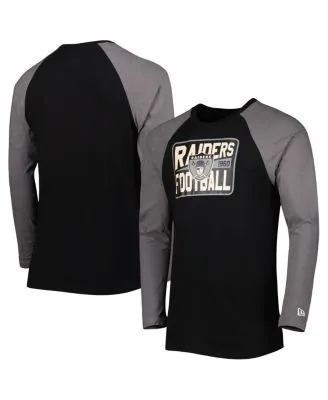 Nike Black And Silver-tone Las Vegas Raiders Throwback Raglan Long