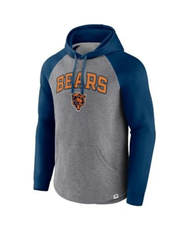 Tommy Hilfiger Navy/orange Chicago Bears Aiden Quarter-zip Sweatshirt In  Navy,orange