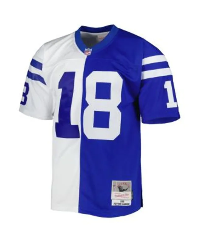 Men's Mitchell & Ness Lawrence Taylor Royal/White New York Giants Big Tall Split Legacy Retired Player Replica Jersey