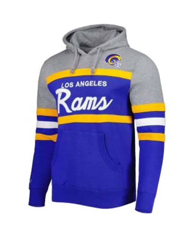 Los Angeles Rams Mitchell & Ness Head Coach Pullover Hoodie - Royal/Gray