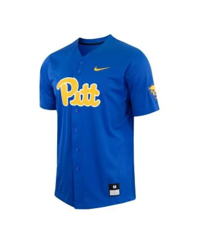Nike Men's Pitt Panthers Blue Full Button Replica Baseball Jersey, Medium