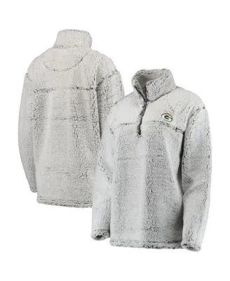 Lids Green Bay Packers WEAR by Erin Andrews Women's Sherpa Full-Zip Hoodie  Jacket - Gray