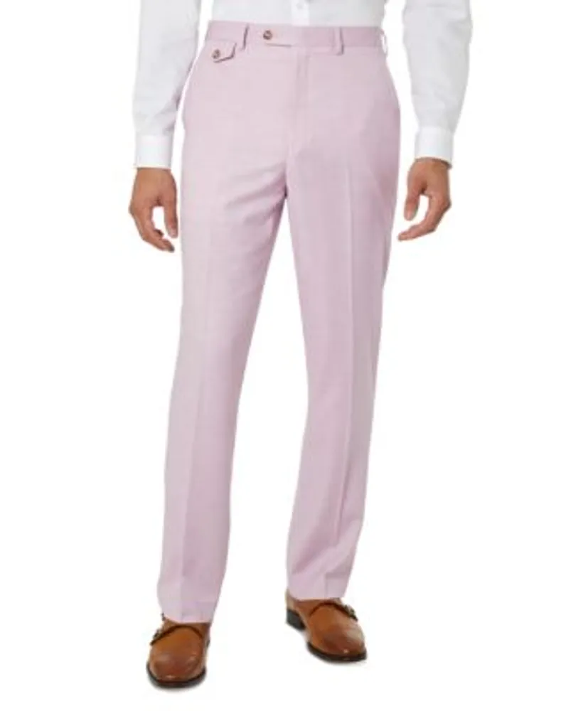 Tayion Collection Men's Classic-Fit Pink Suit Pants | The Shops at Willow  Bend