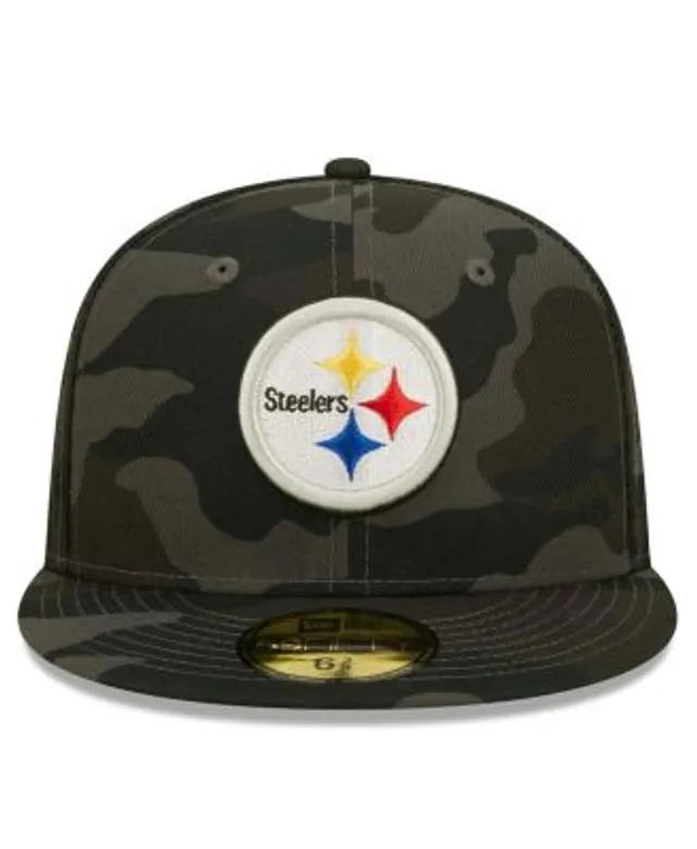 Pittsburgh Steelers New Era Amoeba Camo 59FIFTY Fitted Hat - Black