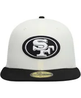 Men's Cream and Black Las Vegas Raiders Chrome Collection 59FIFTY Fitted Hat