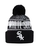 New Era Kids' Youth Navy Detroit Tigers Striped Cuffed Knit Hat With Pom