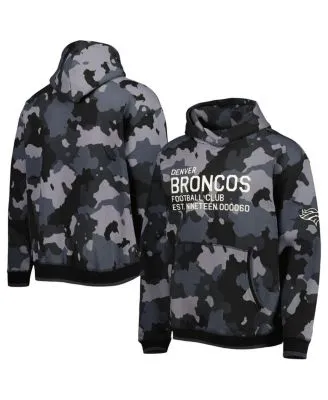 NFL On Field Apparel Denver Broncos Mens M Long Sleeve Pullover Camo Logo  Hoodie