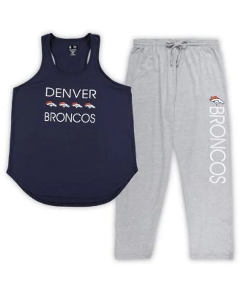 Lids Denver Broncos Concepts Sport Women's Plus Meter Tank Top & Pants  Sleep Set - Navy/Heather Gray