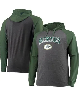 Nike Black Green Bay Packers Rflctv Chevron Pullover Hoodie for Men