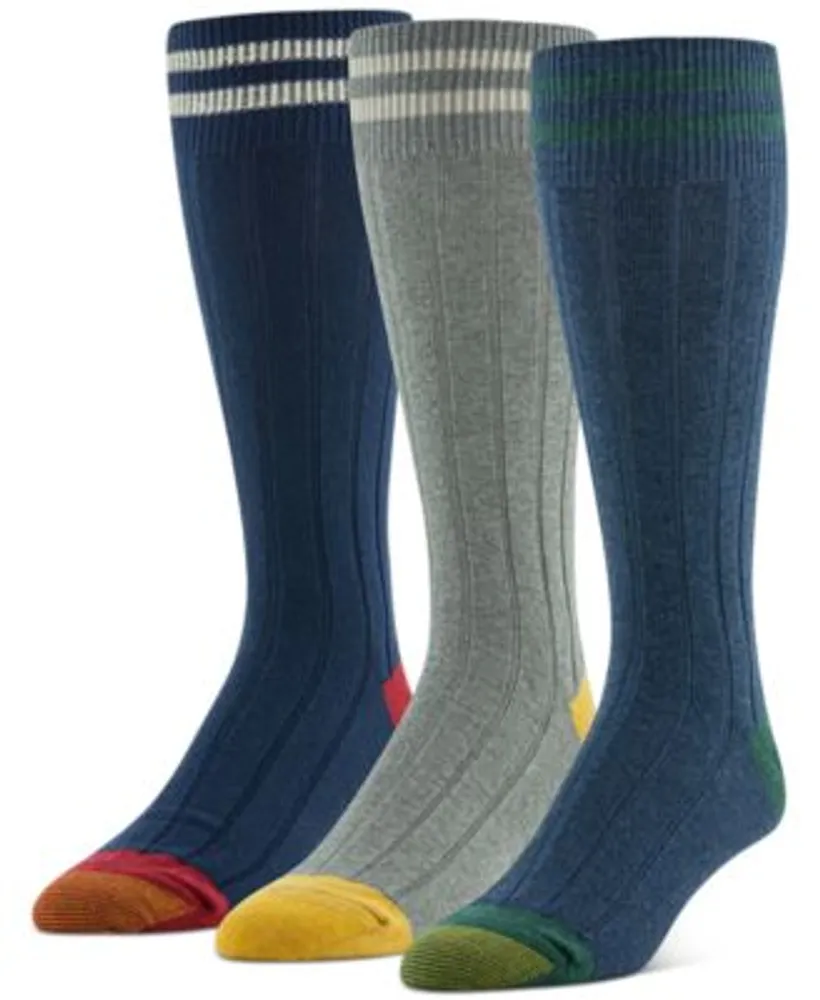 Perry Ellis Men's 3-Pk. Microfiber Patterned Socks - Black