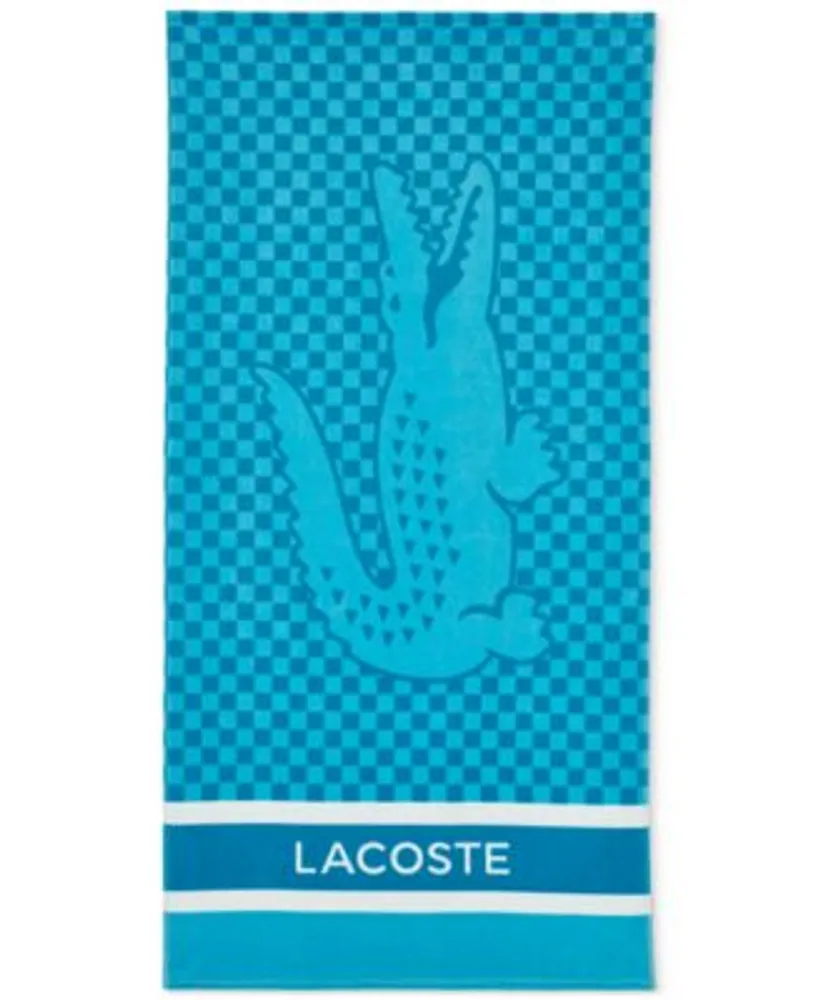 Lacoste Home Checkerboard Croc Cotton Beach Towel | Dulles Center