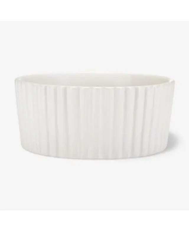 Waggo Simple Solid Dog Bowl Stand - White