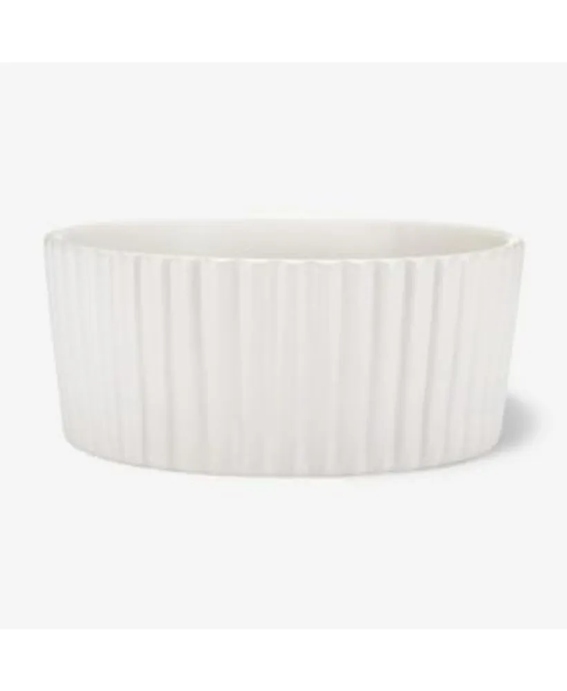 Waggo Simple Solid Dog Bowl Stand - White