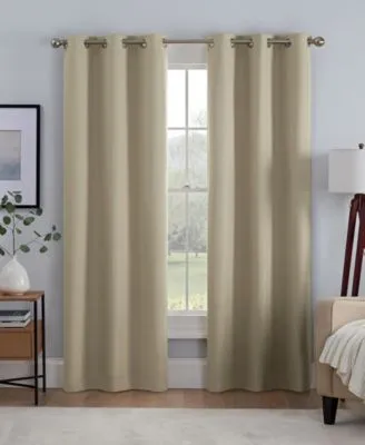 Lush Decor Luxury Vintage Velvet and Sheer with Border Pompom Trim Window Curtain Panel Single - 84 x 42 - Taupe/Ivory